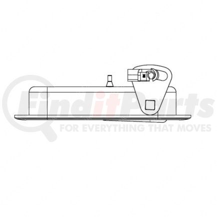 Freightliner A18-68371-001 Interior Door Handle - Right Side, Black, 5.52 in. x 4.54 in.