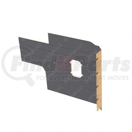 Freightliner A18-69091-202 Sleeper Side Panel Trim - Upholstery, Sidewall, Vent, Fridge, Lounge, Gray, Reinforced Glass Fiber, Right Hand
