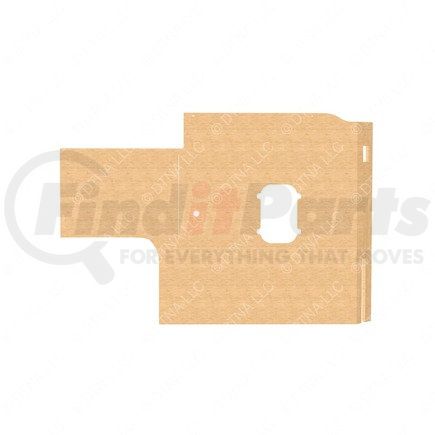 Freightliner A18-69091-403 Sleeper Side Panel Trim - Upholstery, Sidewall, Vent, Fridge, TV, Lounge, Brown, Reinforced Glass Fiber, Right Hand