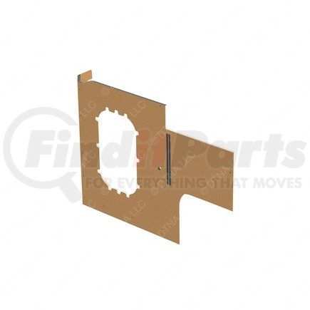 Freightliner A18-69091-702 Sleeper Side Panel Trim - Upholstery, Sidewall, Window, Fridge, TV, Lounge, Gray, Reinforced Glass Fiber, Right Hand