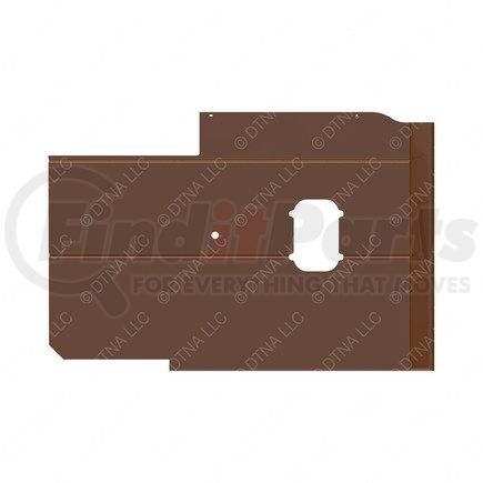 Freightliner A18-69092-003 Sleeper Side Panel Trim - Upholstery, Sidewall, Vent, Brown, Polyester, Laminated Fiber Board, Right Hand
