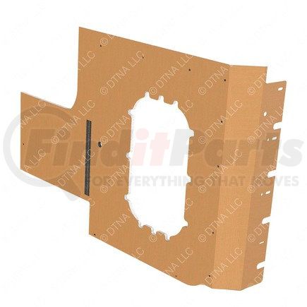 Freightliner A18-69092-700 Sleeper Side Panel Trim - Upholstery, Sidewall, Window, Fridge, TV, Gray, Reinforced Glass Fiber, Right Hand