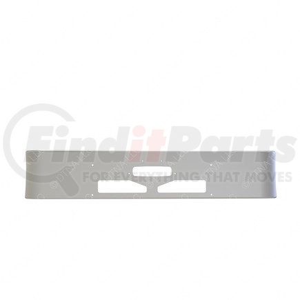 Freightliner A21-28366-006 Bumper - Front, 18 in., Flat, Raised, Steel, Chrome