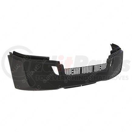 Freightliner A21-28979-024 Bumper - Aeroclad, Gray, Chrome Overlay, without Light Cutouts
