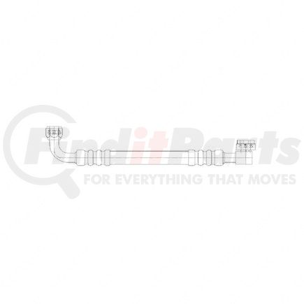 Freightliner A22-48410-003 A/C Hose - #10/12, 45/90 deg, 64.50 in., Assembly
