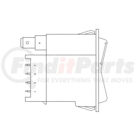 Freightliner A22-41425-013 Rocker Switch - Idle, Inc/Dec, Double Pole Double Throw, Mom