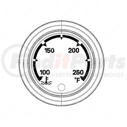Freightliner A22-54078-001 Engine Coolant Temperature Gauge - Chrome Plated
