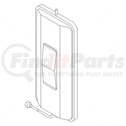 Freightliner A22-54810-002 Door Mirror - Stainless Steel, 413.8 mm x 189.2 mm