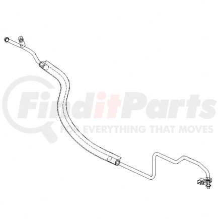 Freightliner A22-59347-001 A/C Hose - #6, 23.62 in., Junction Block