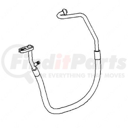 Freightliner A22-60606-007 A/C Hose - #10, 22.44 in., Junction Block to Compressor