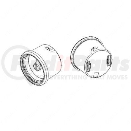 Freightliner A22-59205-121 Engine Oil Pressure Gauge - Bright