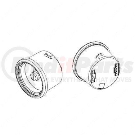 Freightliner A22-59211-121 Brake Pressure Gauge - Turbo Boost Pressure Bright Metric