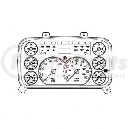 Freightliner A22-61959-045 Instrument Cluster - Mph/KPH/Tachometer/Reset/2Air