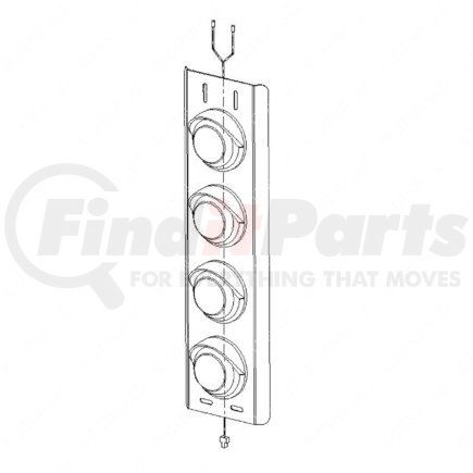 Freightliner A2262178002 Air Cleaner Light Box Panel - Left Side, Stainless Steel, 17.88 in. x 5.18 in.