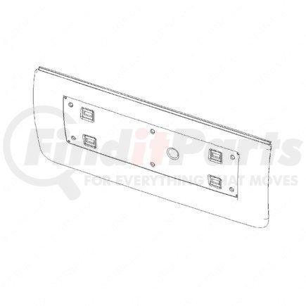 Freightliner A22-65435-001 Dashboard Trim - Polycarbonate/ABS, Black, 491.6 mm x 198.8 mm, 3 mm THK