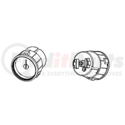 Freightliner A22-66355-132 Brake Pressure Gauge - Air Pressure, Metric, Bright