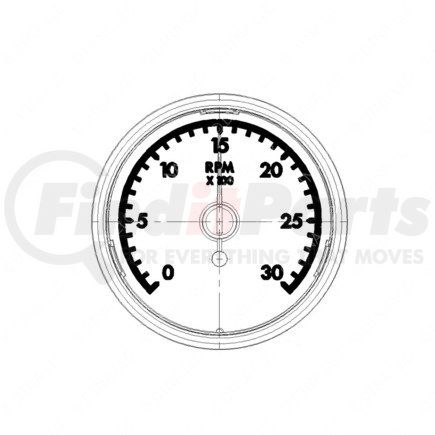 Freightliner A22-66351-100 Tachometer Gauge - 1.65 in. Height