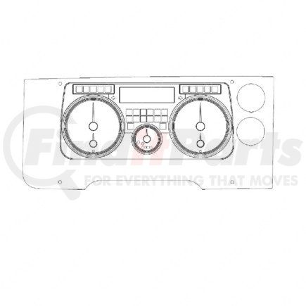 Freightliner A22-69566-040 Instrument Cluster - Assembly, ICU 4 Mechanical, Black