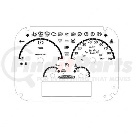 Freightliner A22-69698-000 Instrument Panel Assembly - 4 Gauge, Speedometer (MPH), Transmission, Hydraulic, Diesel