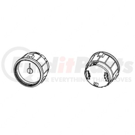 Freightliner A22-71048-002 Brake Pressure Gauge - Air Pressure, Turbo, Instrument Cluster Unit 4 Mechanical, Black