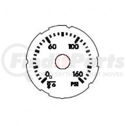 Freightliner A22-71049-006 Brake Pressure Gauge - Rear Suspension, Instrument Cluster Unit 4 Mechanical, Suspension