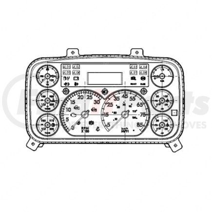 Freightliner A22-72897-115 Instrument Cluster - Assembly, ICU 3S, M2, Nafta, 2 Air