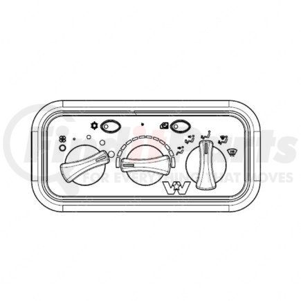 Freightliner A22-73379-004 Control - Heater and Air Conditioning, Panel, Rotary, Heater, Ac