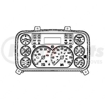 Freightliner A22-74208-105 Instrument Cluster - Assembly, ICU 3S, M2, US, 2 Air Gauge