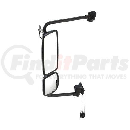 Freightliner A22-74243-020 Door Mirror - Assembly, Rearview, Outer, Bright, Heated, Antenna, Cummins, Ambient Air Temperature, Left Hand