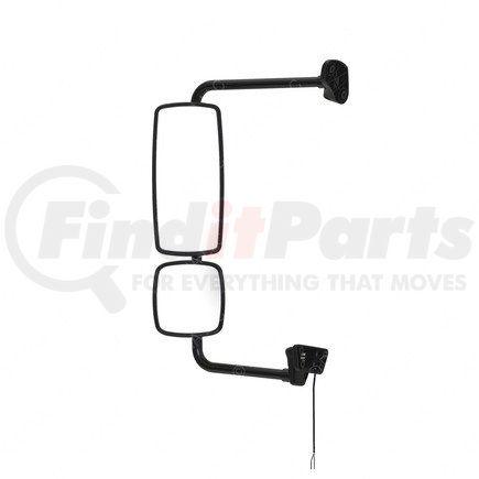 Freightliner A22-74243-022 Door Mirror - Assembly, Rearview, Outer, Bright, Heated, Remote, Cummins, Ambient Air Temperature, Left Hand