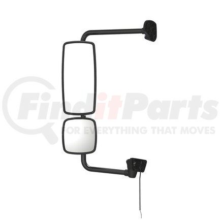 Freightliner A22-74243-027 Door Mirror - Assembly, Rearview, Outer, Black, Detroit Diesel Electric, Ambient Air Temperature, Left Hand