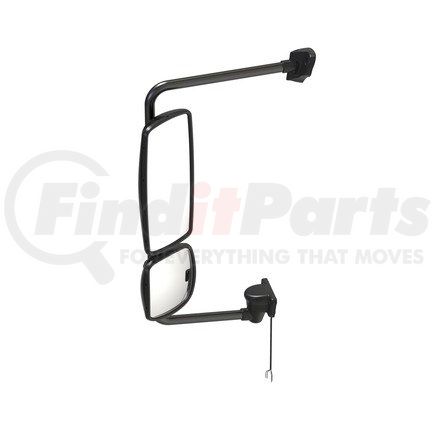 Freightliner A2274243028 Door Mirror - Assembly, Rearview, Outer, Black, Heated, Detroit Diesel Electric, Ambient Air Temperature, Left Hand