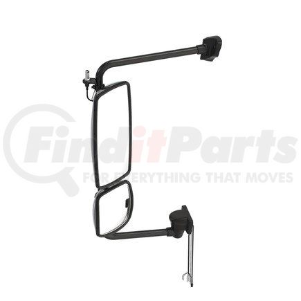 Freightliner A22-74243-036 Door Mirror - Assembly, Rearview, Outer, Bright, Heated, Remote, Antenna, Detroit Diesel Electric, Left Hand