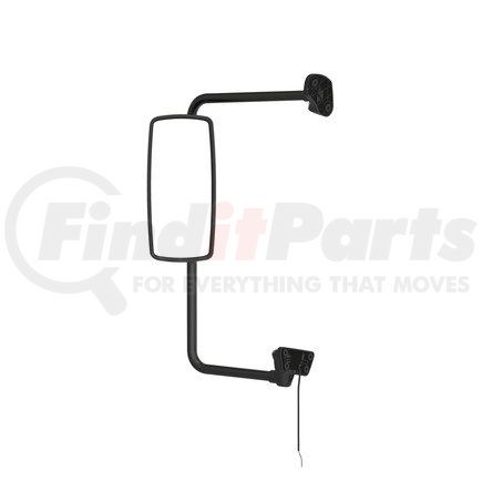 Freightliner A22-74243-039 Door Mirror - Assembly, Rearview, Outer, Black, No Convex, Cummins, Ambient Air Temperature, Left Hand