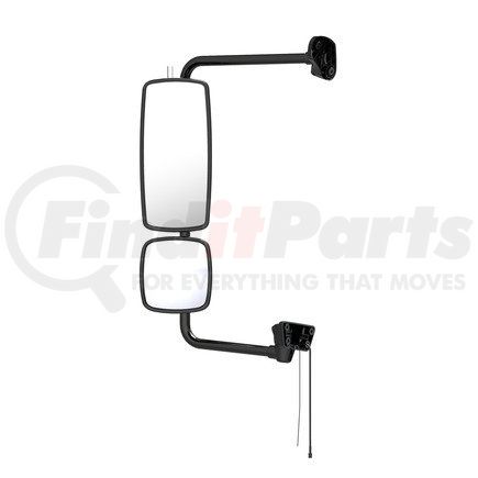 Freightliner A22-74243-043 Door Mirror - Assembly, Rearview, Outer, Black, Antenna, Heated, Cummins Ambient Air Temperature, Left Hand