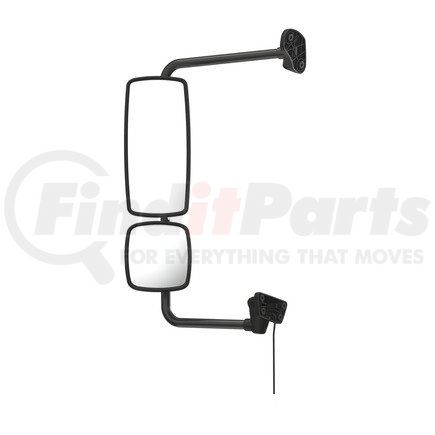 Freightliner A22-74243-044 Door Mirror - Assembly, Rearview, Outer, Bright, Cummins, Ambient Air Temperature, Left Hand