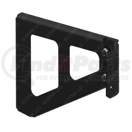Freightliner A22-74364-004 Frame Rail Step Support Bracket - Steel, Black, 4.69 mm THK