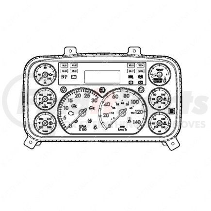 Freightliner A22-75550-115 Instrument Cluster - Assembly, ICU 3S, M2, Nafta, 2 Air Gauge, Natural Gas, 1.6