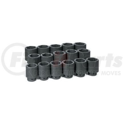 Grey Pneumatic 9016D 16 Pc. 1" Drive Deep Fractional Set