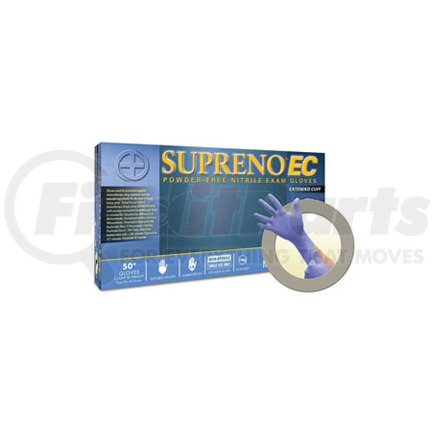 Microflex SEC375M Supreno® EC Powder-Free Extended Cuff Nitrile Examination Gloves, Blue, Medium