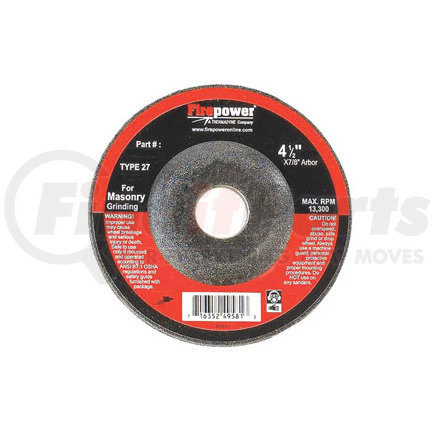 Firepower 1423-3186 Type 27 Depressed Center Grinding Wheel without hub