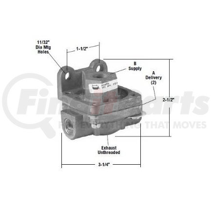 Bendix 229859RX QR-1 Quick Release Valve, Remanufactured