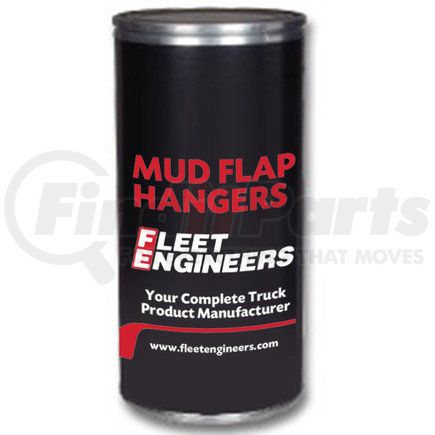 Fleet Engineers 031-00050 Point-of-Purchase Barrel Stocked with 50 Mud Flap Brackets, Straight, 5/8, Right Angle