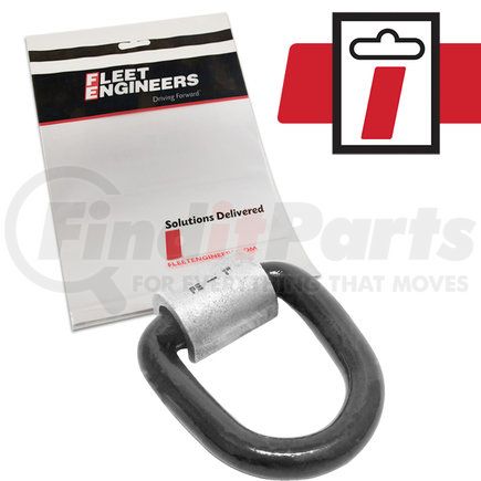 FLEET ENGINEERS 982-00274 - tie down d-ring with cast weld-on clip, 1", 3"x4"
