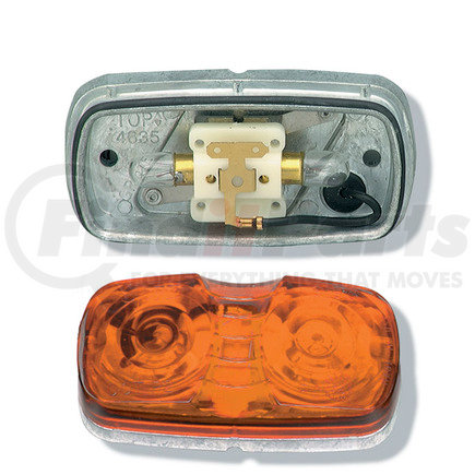 Grote 46783-3 Two-Bulb Square-Corner Clearance / Marker Light - Die-Cast, Multi Pack