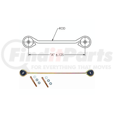 HALDEX 90554750 - height control valve linkage - 9.75 in. | linkage assembly 9.75" | air suspension sensor linkage kit