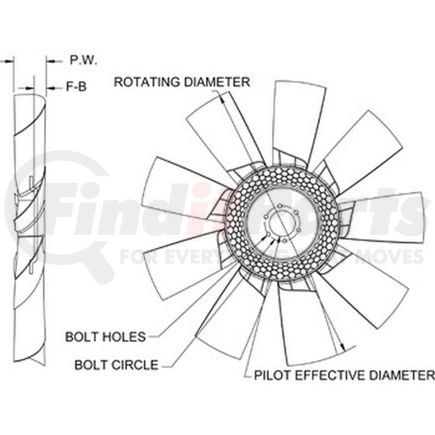 Horton 992813252 HS9 - 9 Blade Nylon Fan