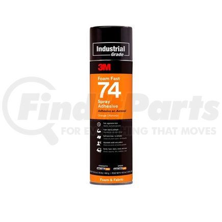 3M 82242 Foam Fast Spray Adhesive 74 Orange, 24 fl oz Aerosol Can