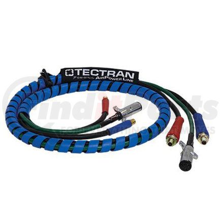 Tectran 168127 Articflex Air Brake Hose and Power Cable Assembly - 12 ft., 3-in-1 AirPower Lines