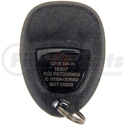 Dorman 13716 Keyless Entry Remote 3 Button